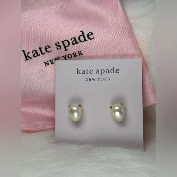 Kate Spade Brilliant State earrings. Color cream and gold. New with tags - Picture 3 of 6